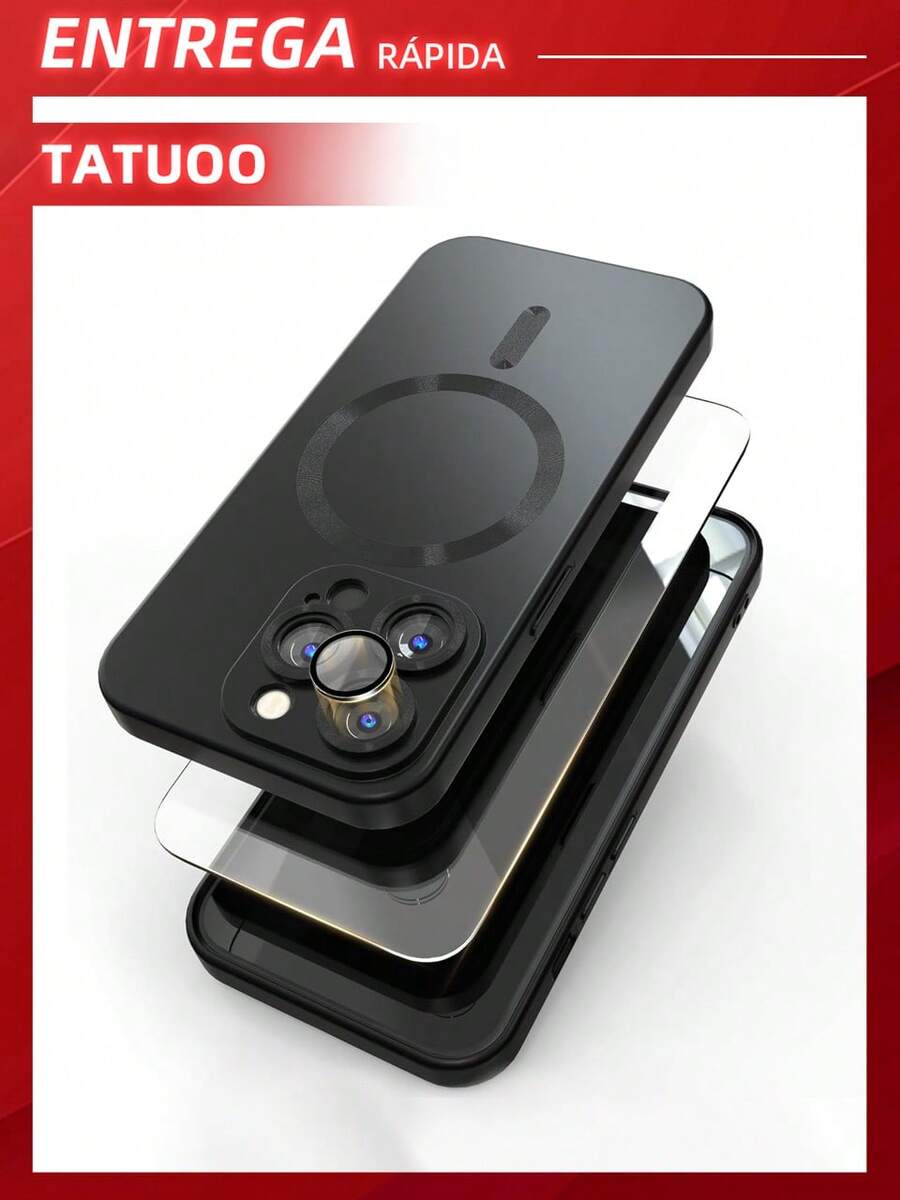 1 Piece Magnetic Phone Case, Magnetic Induction Slim Case Cell Phone Cover, Compatible With Apple 16/16Pro/16Plus/16ProMax - 查看 1