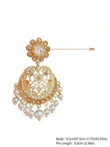 1 Peça Broche de Metal Vintage e Luxuoso #63, Estilo Real em Formato Assimétrico para Mulheres, Acessório de Moda Elegante