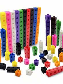 100pcs Montessori Puzzle Linking Cubes Set, Magical Maths Blocks Enlightenment Educational Toy For Teaching Numbers And Basics Of Mathematics To Preschoolers, Including Cubes, Small Square Plastic Inserts, Early Learning Toys, /Christmas Gift Room Decoration, Weight Scale For Kids, Helmet Toddler Construction, Diy Number Blocks