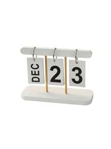 1pc Nordic Style Luxury Flip Page Calendar Desktop Organizer, Home Decor For Living Room, Entryway, Office, Bookshelf Back To School