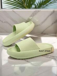 Men's Summer Casual Slippers, [Anti-Slip Bathroom Slippers], Minimalist Fashion Style, Soft & Comfortable Lightweight EVA Material, Quiet, Quick-Dry, Anti-Odor, Non-Slip For Beach/Bathroom - Multicolor - View 2