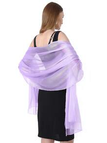 1pc Fashionable And Elegant Blue Shiny Evening Party Dress With Removable Shoulder Cape, Suitable For Ladies For Daily Vacation And Evening Party Matching, 200*68cm/78*26.5in Fall Clothes For Women