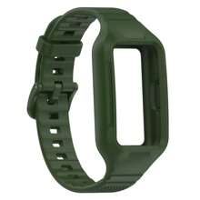 Funda de goma + correa compatible con Hua Wei Band 9 8 7 6, correa de silicona impermeable y funda en un solo accesorio de repuesto para banda de reloj con Hua Wei 9 8 7 6/ Honor Band 6 7, regalo para hombres y mujeres
