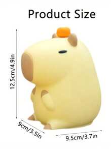 1pc Cute Capybara Tap Light, LED Sensor Night Light, Animal Silhouette Desk Lamp With Touch Control, 3 Warm Color Tones, Bedroom Lighting, Relaxing Art Decor, Perfect Birthday/Holiday Gift, USB Powered