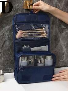 1个带挂钩的大型防水旅行洗漱包，可折叠手提包，适用于化妆品、剃须刀和个人护理用品，适合女士、大学生和男士。适合女孩的完美礼物，可装口红、刷子、护肤品、手机、硬币、小物件，适合居家、礼品、度假和节日万圣节圣诞节多功能用途，波西米亚风情 - 彩色 - 查看 23