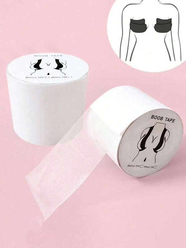 Transparent Elastic Breast Lift Tape, Breathable Anti-Sweat Bandage Tape, Suitable For Sports Bra, Wedding Dresses Strap, Invisible Cleavage Lift Tape, Disposable Use Elastic Bandage