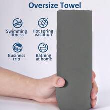 Toalla deportiva de secado rápido de 40x80/76x152cm de tela de microfibra en color azul, gris, verde, naranja para natación, gimnasio, acampada, correr, playa