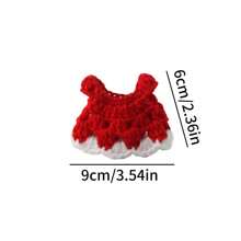1 pieza Lindo vestido de punto para hámster, ropa suave para animales pequeños, vestido transpirable para fiesta, traje de fotografía al aire libre, accesorios de vestir para cobayas