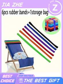 1/3/6pcs Thick Silicone Towel Bands For Beach Chair, Windproof And Stretchable Beach Towel Clips(Can Be Extended To 90 Cm),Strong Fixing Ability, Preventing Beach Towels And Bath Towels From Being Blown Away By Strong Winds, A Must-Have Item For Sunny Beaches, Easy To Clean, Colorful, Adjustable, And Reusable - Secure Fit For Pool, Cruise, Camping, Picnic, Travel, Gym, Yoga, And Outdoor Activities Summer Travel, Vacation Holiday