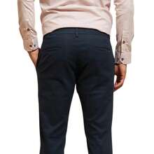 Kit 2 Black And Navy Blue Chino Twill Pants All Regular Fit Pocket Button Zipper - 黑色 - 查看 7