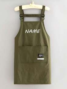 个性化防水长围裙，带可调节肩带 - 男女定制纯色烹饪围裙、定制防水围裙、个性化烹饪围裙、可调节肩带围裙、定制厨房服饰、带口袋长围裙、家庭烹饪围裙、园艺围裙、耐用厨师围裙、男女通用厨房围裙，适用于家庭、花园、烧烤，是送给厨师的完美礼物，家居和谐