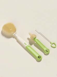 Multifunctional Straight Handle Bottle Brush Portable Detachable Cup Mouth Brush Baby Bottle Water Cup Straw Brush Container Cleaning
