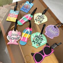 1pc Summer Hawaii Ocean Themed Luggage Tag, Travel Gift For Suitcase, Handbag, Backpack, Flight Luggage ID Tag Vacation Travel Accessories Travel EssentialsSuitcase Tag Pendant Holiday Vacation For Travel For Honeymoon For College For School Bag For Flying For Cruise For Bags For Luggage Portable Back To School Women Mini Travel Products