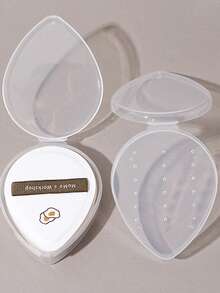 2pcs Cotton Candy Design Makeup Sponge Storage Box, Single Empty Sponge Holder, Dustproof Portable Transparent PP Plastic Case - Multicolor - View 1