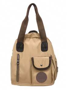 Multifunctional Backpack Waterproof Separation Design Weekender Bag, Large Capacity Casual Travel Gym Hiking Backpack With Dry Wet Compartment, Peach Tree - Multicolor - View 15