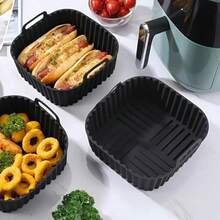 1/2 Pieces Silicone Air Fryer Baking Tray, High Temperature Resistant, Special Silicone Steam Tray For Baking Cakes