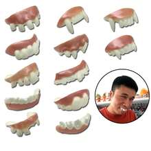 1/5/10/20/30/48 Pieces Gnarly Teeth Gag Teeth Ugly Fake Teeth Vampire Denture Teeth For Halloween Costume Party Favors Photos Props,Random Style And Color