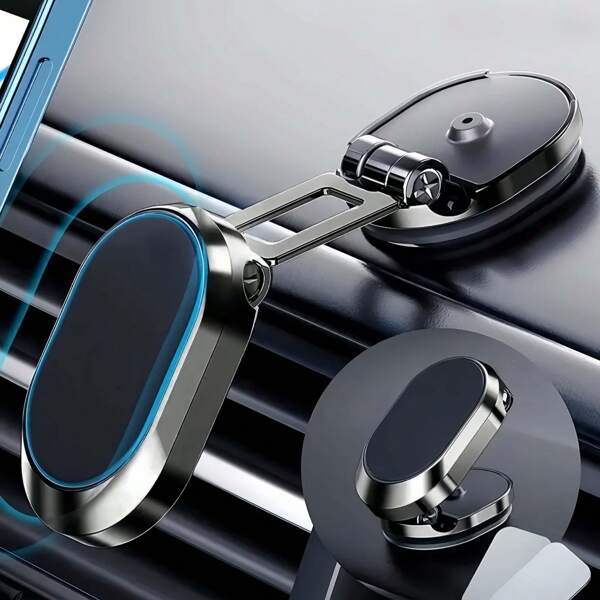 Suporte magnético giratório de 360 graus para painel de carro, suporte universal ajustável para celular em liga de zinco, apoio ergonômico para pulso em espuma viscoelástica, não à prova d'água, adequado para escritório e jogos