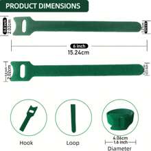 100 pièces d'attaches auto-adhésives pour plantes - Ruban vert flexible de support pour plantes de jardin pour vignes, tiges et câbles. Ruban artisanal réutilisable multifonctionnel dos à dos assurant des tâches de jardinage sécurisées