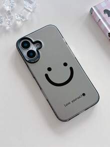 Expression 1 件时尚笑脸黑色保护手机壳适用于三星/苹果 16/15/14/13/12/11/XSMAX/X/XS/XR/7PLUS/8PLUS/7/8/S21/22/23/24/25 - 黑色 - 查看 3