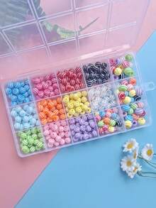 10pcs/20pcs/50pcs/100pcs/200pcs Minimalist Cute Acrylic 8mm/10mm/12mm/16mm Optical Rainbow Lollipop Round Beads, Random Color Mix For DIY Craft Necklace Pendant - Lollipop Series - View 14