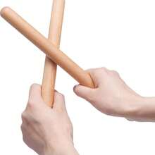 2PCS Wooden Drum Sticks - Classical Music Rhythm Sticks For Beginners - Perfect Percussion Musical Instrument - Wood Color - View 4