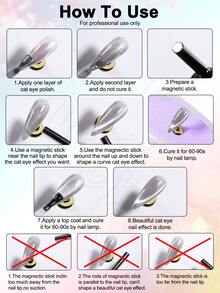 YOKEFELLOW 6瓶10毫升猫眼磁性凝胶指甲油，樱花粉番石榴绿银色闪粉，UV LED可卸持久美甲，适合沙龙和家庭DIY - 彩色 - 查看 8