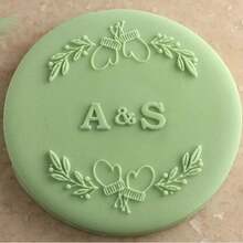 Customized Text Cake Decorations, DIY Cutting Molds, Frosting Cake Templates, Wedding Clay Fondant Embossing Tools, Name Cake Molds, Handmade Cookie Embossing Stamps - Black - View 17