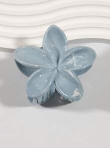 3pcs/1pc Women 8cm/3.15 Inch Pink, White, Blue Flower Shaped Plastic Hair Clips, Cute Large Size, Lightweight, Fashion Versatile, Elegant, Minimalist Style, Solid Color Hair Accessories For Daily, Casual, Party, Commute, Travel, Ponytail, Bun, Face Washing, Makeup, Outfit Matching