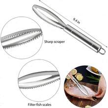 7pcs Fish Scaler Remover Set - Stainless Steel, Sawtooth, Fish Scraper, Bone Tweezers, Skin Peeler - Multi-Purpose Tools For Family, Seafood Markets - 7件套 - 查看 4