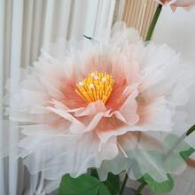 50cm künstlich gefärbte Pfingstrose Große Kunstblume, Fensterdekor, Outdoor Party Straßenführung Kulisse, Fotografie Requisiten, Synthetische Organza Blume