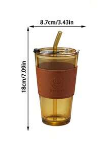 1pc , Portable Simple Style Cup For Water, Tea Or Coffee, With Highly Attractive Ins Style - Multicolor - View 5