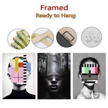 1pc Frameless Abstract Fashion Women's Art Surreal Portrait Posters Vintage Painting Printing Wall Arts Modern Living Room Bedroom Office Bar Club Wall Decoration Home Decoration ,Wall Art With Frame