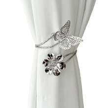 1 件奢华 Metalloc 蝴蝶和花朵窗帘夹