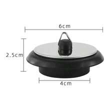 1/2 nút chặn cống bồn tắm có dây xích, nút chặn tràn bồn rửa bằng cao su màu đen, dây xích kim loại có thể điều chỉnh đường kính 1,57 inch, nắp cống vòi hoa sen dễ lắp đặt, dụng cụ phòng tắm, phụ kiện cống thời trang | Chức năng khóa an toàn, nút chặn cống bồn tắm - màu đen - Xem 17