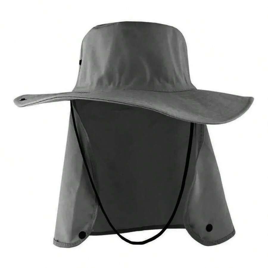 Camouflage Fisherman Hat Fishing Sun Protection Neck Neck - Màu xám nhạt - Xem 1