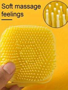1 件柔软硅胶沐浴刷，温和去角质，按摩，有效居家沐浴工具