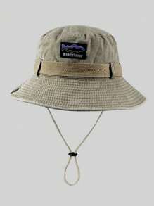 1pc Men's Sun Block Bucket Hat, Outdoor Hiking Climbing Fishing UV Protection Cowboy Hat, Unisex Sun Hat