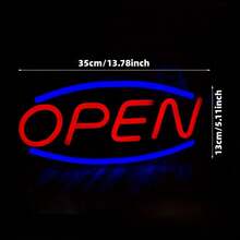 USB-Powered 'OPEN' LED Neon Sign - Touch-Controlled Acrylic Wall Light For Bars, Cafes, Hotels & Outdoor Decor, Energy-Efficient Commercial Lighting - Multicolor - View 3