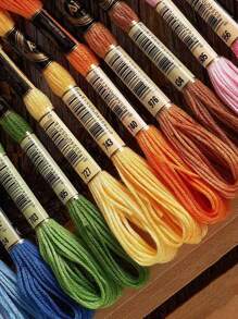 1 Conjunto de 12/24/36 Cores Fios de Bordado do Arco-íris, Fios de Bordado de Pulseira, Fios de Seda Artesanal, Conjunto de Fios de Bordado Aromáticos, Fios de Costura e Bordado DIY, Artesanato DIY - Cor Aleatória