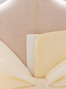 Baby Girls Spaghetti Strap Bow Organza Cute Flower Girl Princess Dress, Suitable For 1st Birthday, Wedding, Party, Does Not Include Headband - Champagne - View 9