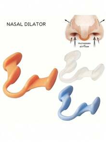 3 件装静音硅胶鼻扩张器，减少打鼾 - 防打鼾解决方案 - 改善气流 - 舒适的鼻腔通气开口，呼吸辅助，改善睡眠质量，停止打鼾 - 彩色 - 查看 2