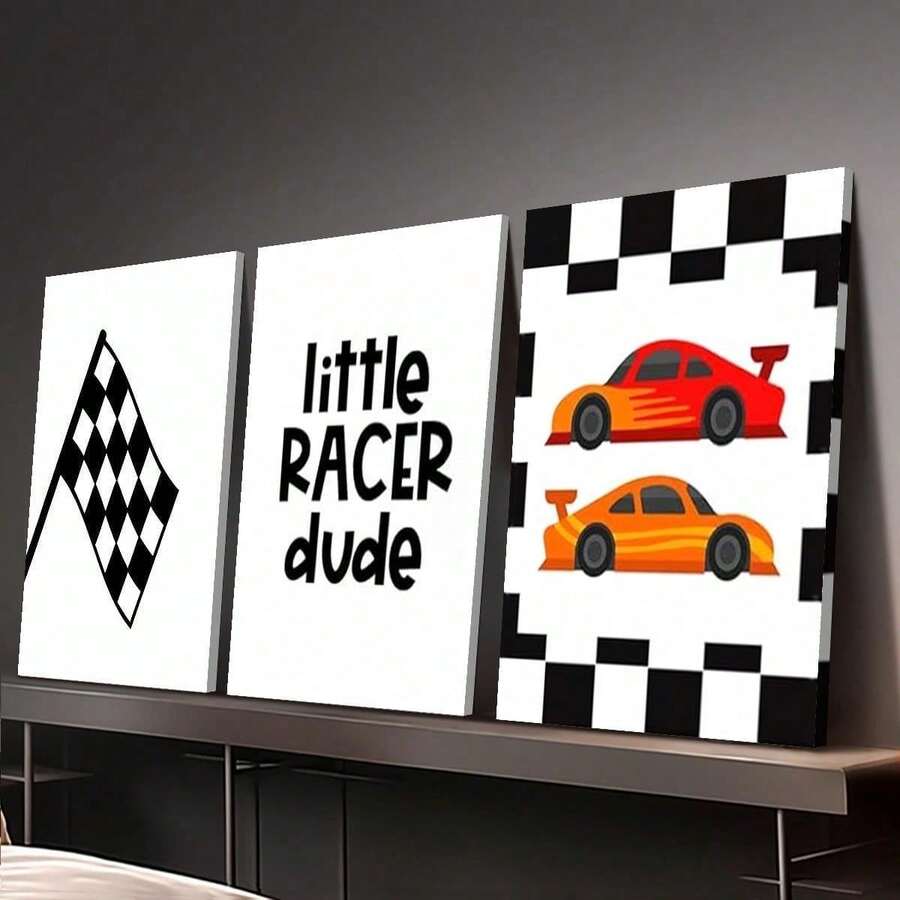 Calcomanía De Pared De Coches De Carreras Para Habitación De Niño