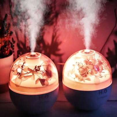 1 Pc Eternal Flower Mini Aromatherapy Lamp, A Small USB Aromatherapy Machine And Air Humidifier, Serves As A Home Ambiance Night Light. It Can Increase Air Humidity And Relieve Air Dryness.