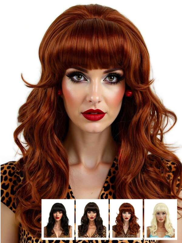 Perruque pour femme style années 60/50, perruque coiffure ruche pour costume, cosplay, fête et port quotidien