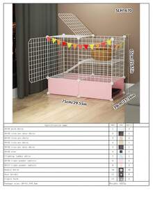 Jaula grande para conejo de interior para uso doméstico, recinto espacioso con diseño a prueba de orina, hábitat para animales pequeños - Multicolor - Ver 23