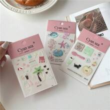 可爱的青苹果果冻树脂贴纸，DIY笔筒，电脑，手机装饰，夏季海洋元素，计划簿剪贴簿贴纸