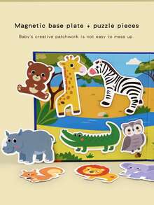 Libro de actividades Montessori, libro tranquilo, juguetes educativos tempranos para niños, juego de hacer coincidir, juguete Montessori para niños - Libro de rompecabezas magnético jm - Ver 8