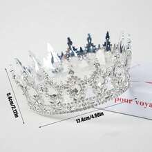 1 pièce Élégant Couronne de cristal Décoration de gâteau, Décoration de gâteau pour fête d'anniversaire - Multicolore - Voir 12