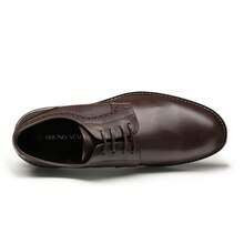 Men's Plain Toe Oxford Shoes Business Formal Derby Dress Sneakers Crossflex GentEdge - 咖啡棕 - 查看 10